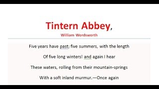 Tintern Abbey by William Wordsworth  Part1  অনার্স ২য় বর্ষ  বাংলা লেকচার  Romantic Poetry [upl. by Undry]