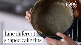 How to line different shaped cake tins [upl. by Anitsuga]