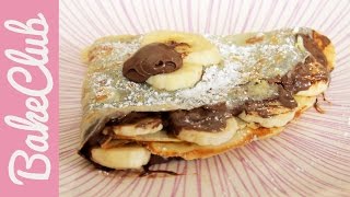 Crêpes mit Nutella  BakeClub [upl. by Lansing]