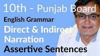 10th Class English Grammar  Assertive SentencesClass 10 English Grammar  Direct Indirect Sentence [upl. by Goff]