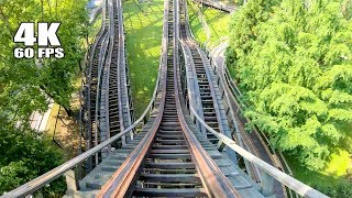 4K AWESOME Phoenix Roller Coaster Front Seat POV Knoebels Amusement Park [upl. by Salangia]