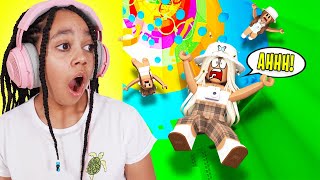 TIANA CHEATED Racing My Friends In ROBLOX TOWER OF HELL [upl. by Jamison]