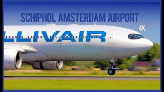 Amsterdam Schiphol Airport Plane Spotting  37 MIN 4K [upl. by Aitnom389]