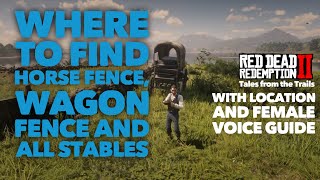 Red Dead Redemption 2 Where to find the Horse fence  Wagon Fence  All Stables Location Guide [upl. by Ennayelhsa280]