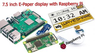 How to use an EPaper EInk display with Raspberry pi 3 B  Raspberry pi zero w [upl. by Elrak630]