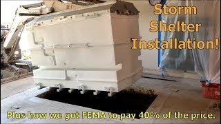 How our storm shelter was installed plus FEMA paid for part of it [upl. by Weide840]