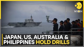 Japan US Australia and Philippines hold drills in South China Sea  World News  WION [upl. by Isidro92]