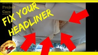 HOW To Repair a SAGGING HEADLINERDO IT YOURSELF [upl. by Atillertse101]