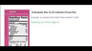 Calculate the  of Calories from Fat [upl. by Sev]