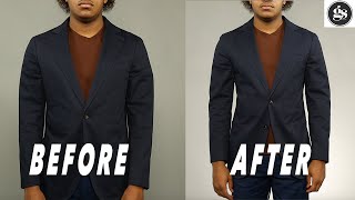 How to Tailor A Suit Jacket  No More Boxy Fit [upl. by Bainbridge]