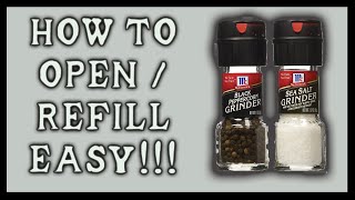 Easiest Way to Open and Refill McCormick Pepper Grinder  Salt Grinder [upl. by Yeneffit]