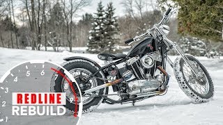 Classic HarleyDavidson motorcycle completely rebuilt in 4 minutes  Redline Rebuild  S1E8 [upl. by Phipps]