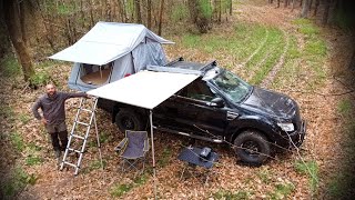 Solo RoofTop Tent Truck Overnighter  Camping  Overlanding [upl. by Ecnarual806]