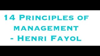 14 Principles of Management  Henri Fayol Easiest way to remember [upl. by Aidne]