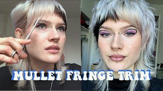 HOW TO CUT YOUR MULLETSHAG FRINGE AT HOME [upl. by Fabrin746]