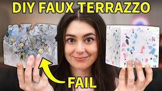 Trying DIY Terrazzo 2 ways one failed [upl. by Celia]