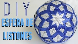 COMO HACER UNA ESFERA DE NAVIDAD FACIL Y BARATA DIY PATCHWORK CHRISTMAS ORNAMENT [upl. by Tsnre477]