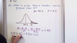 Lesson 15  Finding Probability Using a Normal Distribution Part 4 [upl. by Hirza587]