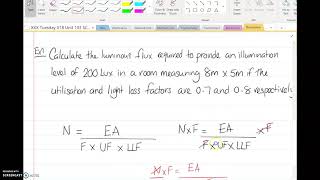 Lumen Method Lighting Calculation Example [upl. by Shae358]