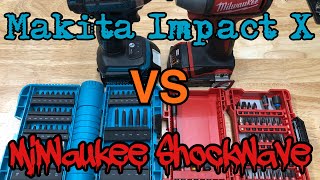 Makita Impact X vs Milwaukee Shockwave Impact Bits [upl. by Odla114]