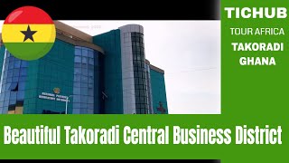 Beautiful Takoradi Central Business District  Down Town Takoradi Ghana [upl. by Bank]