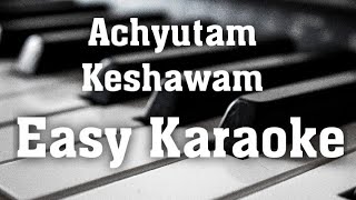 Achyutam Keshavam अच्युतम केशवम्  Easy karaoke  Saxena Music Classes Kota [upl. by Eluj]