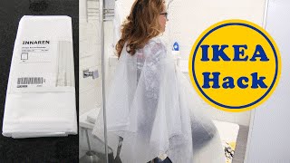 Frisierumhang aus IKEA Duschvohang für 2 € nähen  DIY  Anfänger [upl. by Kolivas]