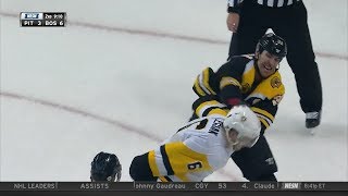 Zdeno Chara fights Jamie Oleksiak 3118 [upl. by Killoran]