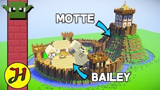 Minecraft Tutorial Motte amp Bailey Castle Survival Village  Part 12 [upl. by Tnarb307]