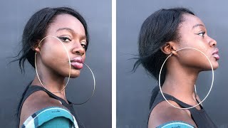 I Wore CrazyBig Hoop Earrings For A Day [upl. by Ihel400]