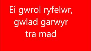 Welsh National Anthem  lyrics [upl. by Shuping]