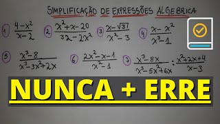 SIMPLIFIFICAÇÃO DE EXPRESSÕES Frações ALGEBRICAS [upl. by Zoa392]