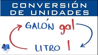 Convertir galón a litro  conversión de unidades [upl. by Seuqcaj]