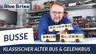 Klassischer alter Bus amp Gelenkbus von BlueBrixx [upl. by Yerga]