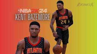 Kent Bazemore Face Creation NBA 2K24 [upl. by Anoek]