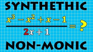 How to do Synthetic Division by 2x1  VCE METHODS [upl. by Hastings]