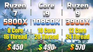 Ryzen 7 5800X vs Core i9 10850K vs Ryzen 9 3900X  PC Gameplay Tested [upl. by Elik]