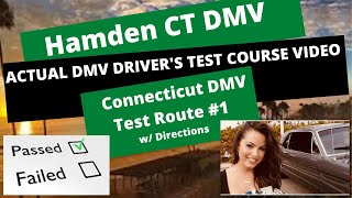 ACTUAL DRIVERS TEST Hamden CT DMV Route 1 Behind Wheel Drivers Training Education Connecticut [upl. by Bala]