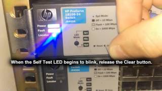 How to reset HP ProCurve 1810G24 Switch to factory defaults [upl. by Gerek752]