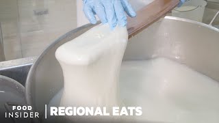 How Italian Burrata Cheese Is Made  Regional Eats [upl. by Winser]