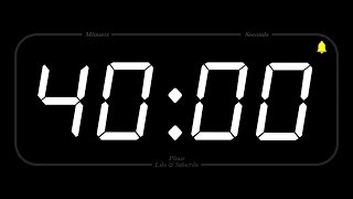 40 MINUTE  TIMER amp ALARM  Full HD  COUNTDOWN [upl. by Etram]