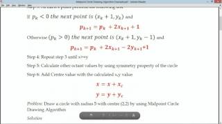 Midpoint Circle Drawing Algorithm [upl. by Goldina]