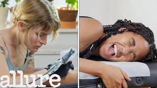 Getting My First Tattoo In 8 Steps  Ive Never Tried  Allure [upl. by Septima]