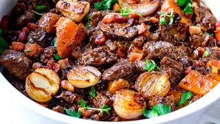 Beef Bourguignon  Slow Cooked to Perfection [upl. by Hobie]