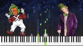 oompa loompa Charlie and the Chocolate Factory  EASY PIANO TUTORIAL [upl. by Neellok]