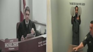 Defendant flips off Broward County judge [upl. by Balthasar229]