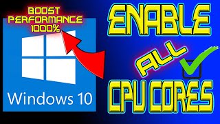 How To Enable All CPU Cores Windows 10  Boost PC PERFORMANCE 1000 [upl. by Durning]