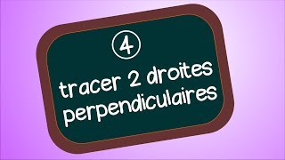 tracer des droites perpendiculaires [upl. by Assillem]