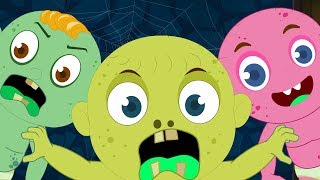 Five Zombie Monsters  Nursery Rhymes for Children by HooplaKidz Toons [upl. by Brockie721]