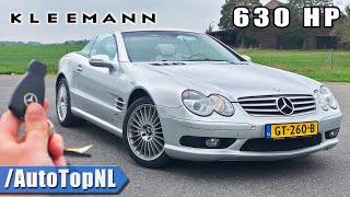 630 HP Mercedes SL55 AMG Kleemann REVIEW on AUTOBAHN NO SPEED LIMIT [upl. by Aillij]